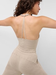 Sweaty Betty Nude Glow Studio Halterneck Tank Top - Image 3 of 6