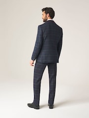 Skopes Blue Doyle Tweed Tailored Wool Blend Suit: Jacket - Image 5 of 6