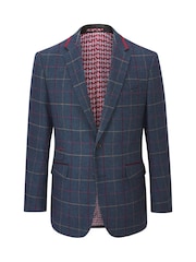 Skopes Blue Doyle Tweed Tailored Wool Blend Suit: Jacket - Image 6 of 6