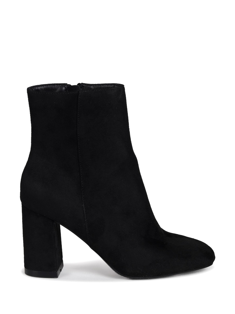 Linzi Black Scout Square Toe Heeled Ankle Boots With Side Zip - Image 10 of 10 Linzi Black Scout Square Toe Heeled Ankle Boots With Side Zip - Image 10 of 10