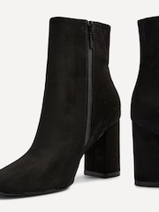 Linzi Black Scout Square Toe Heeled Ankle Boots With Side Zip - Image 5 of 5