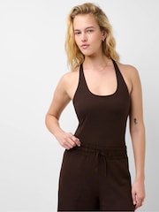 Sweaty Betty Brown Glow Studio Halter Neck Tank - Image 2 of 6
