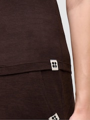 Sweaty Betty Brown Glow Studio Halter Neck Tank - Image 5 of 6