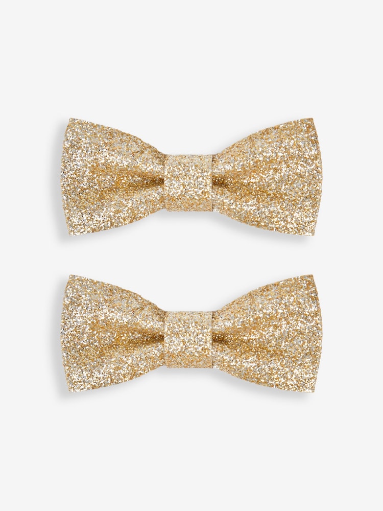 JoJo Maman Bébé Gold 2-Pack Star Glitter Clips - Image 1 of 2 JoJo Maman Bébé Gold 2-Pack Star Glitter Clips - Image 1 of 2