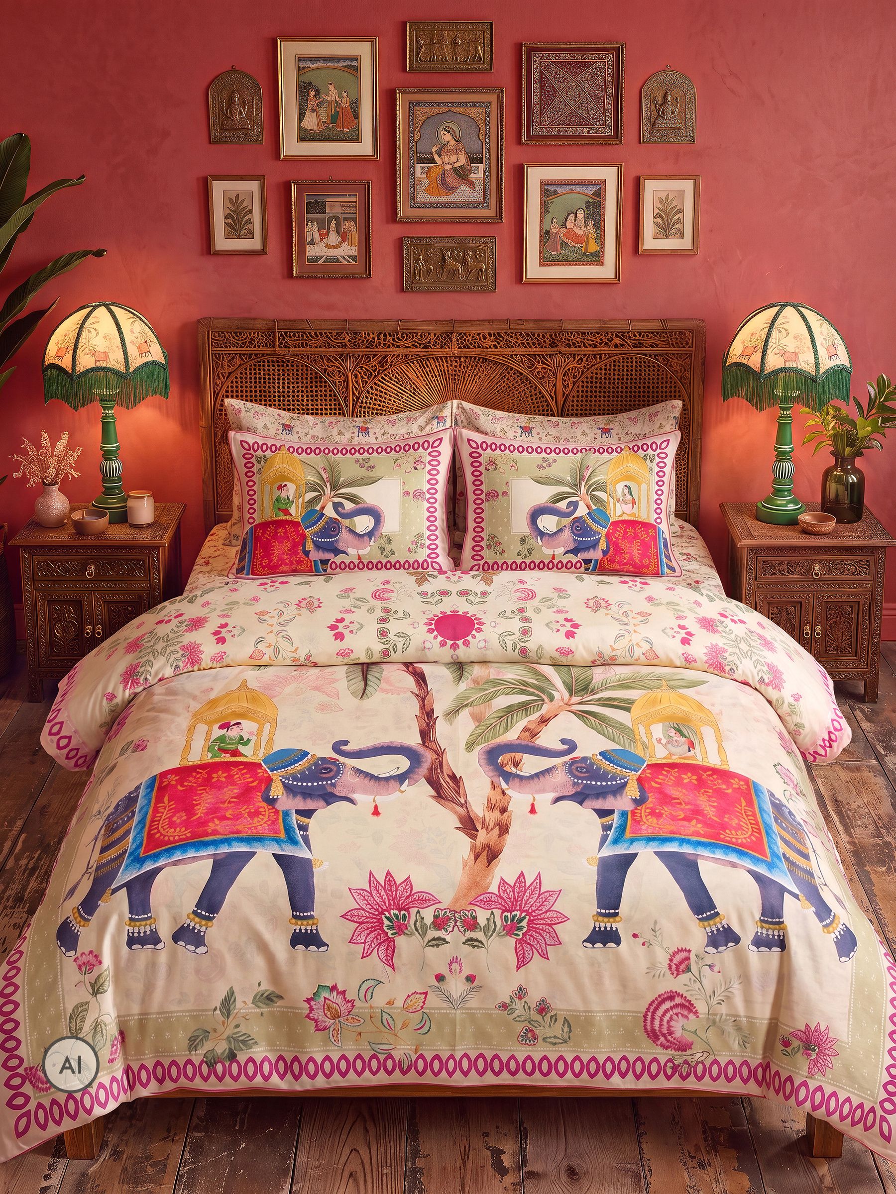Joe Browns Elephant Enchantment Cotton Reversible Duvet Set | Size: King - Image 4