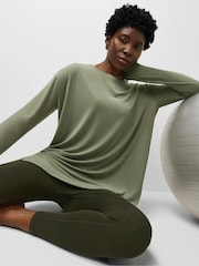 Grønn - Sweaty Betty Soft Flow Studio Langermet Topp - Bilde 1 av 6