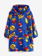 Bright Blue Food Hooded Blanket (3-16yrs) - Image 4 of 5