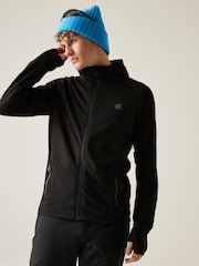Dare 2b Black Venture Hooded Stretch Midlayer Fleece - Image 1 of 10