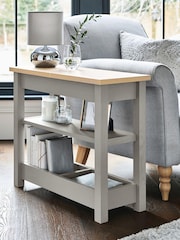 Dove Grey Malvern Oak Effect Large Sofa Side Table - Image 1 of 8