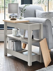 Dove Grey Malvern Oak Effect Large Sofa Side Table - Image 2 of 8
