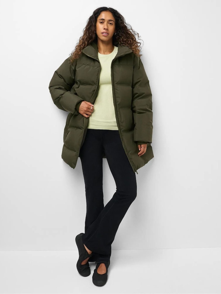 Sweaty Betty Green Nimbus Mid Waterproof Puffer Jacket - Image 1 of 6 Sweaty Betty Green Nimbus Mid Waterproof Puffer Jacket - Image 1 of 6