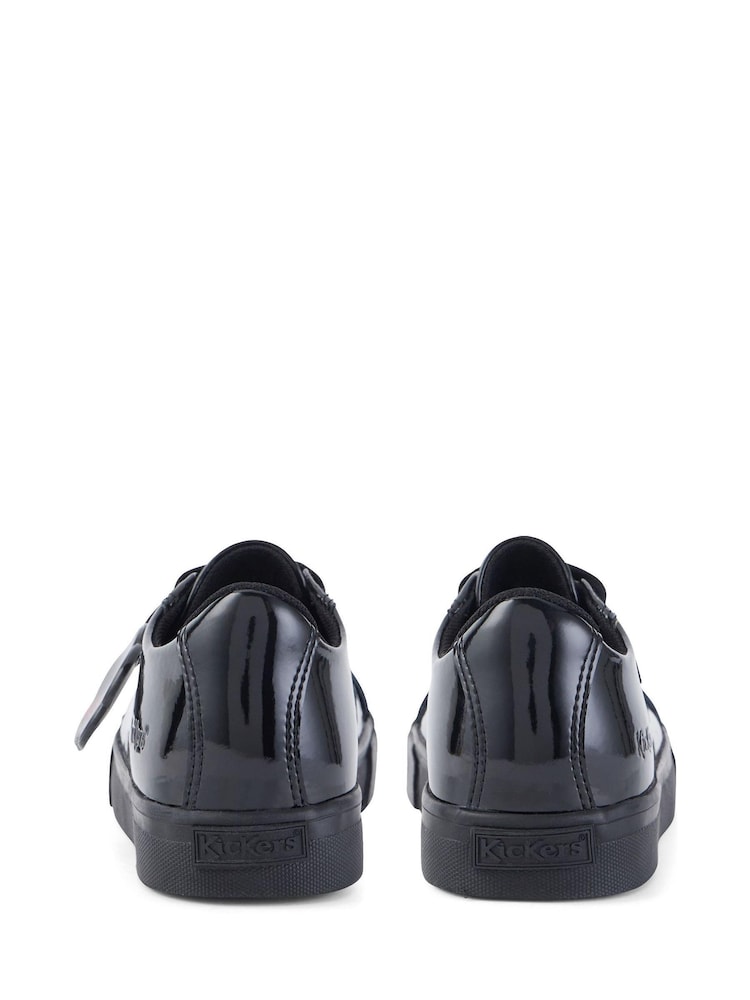 Kickers Black Tovni Lacer Patent Trainers - Image 2 of 4