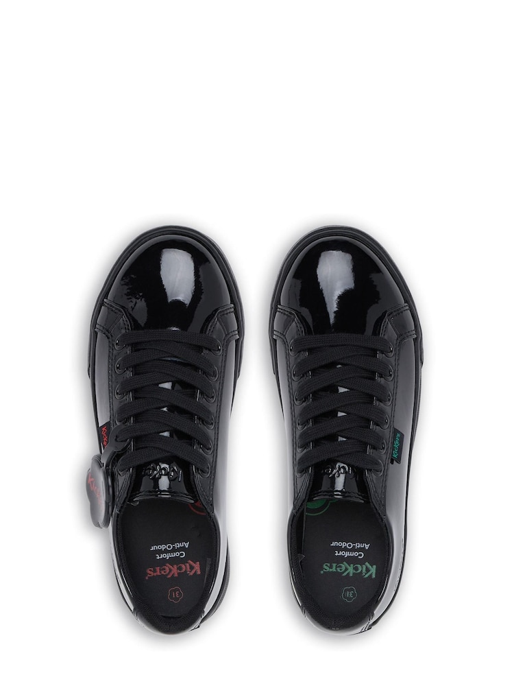 Kickers Black Tovni Lacer Patent Trainers - Image 3 of 4