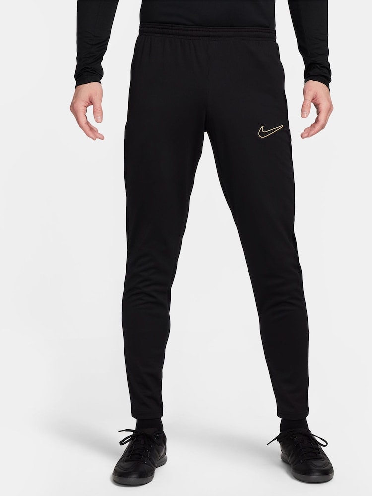 Nike Black/Gold Dri-FIT Academy Zippered Training Joggers - Image 1 of 6