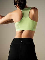 Lime Green Next Active Sports Reformer Non Pad Mesh Insert Bra - Image 3 of 8