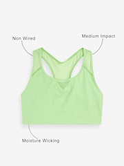 Lime Green Next Active Sports Reformer Non Pad Mesh Insert Bra - Image 4 of 8