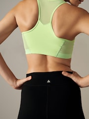 Lime Green Next Active Sports Reformer Non Pad Mesh Insert Bra - Image 5 of 8