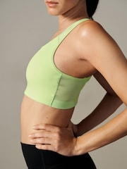 Lime Green Next Active Sports Reformer Non Pad Mesh Insert Bra - Image 6 of 8