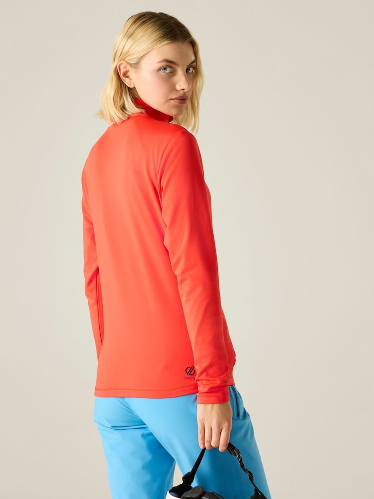 Dare 2b Orange Lowline II Stretch Midlayer Fleece - Image 2 of 9