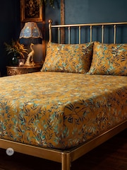 Joe Browns Brown Gilded Peacocks Cotton Sateen Matching Bedding - Image 1 of 2