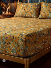 Joe Browns Brown Gilded Peacocks Cotton Sateen Matching Bedding - Image 2 of 2