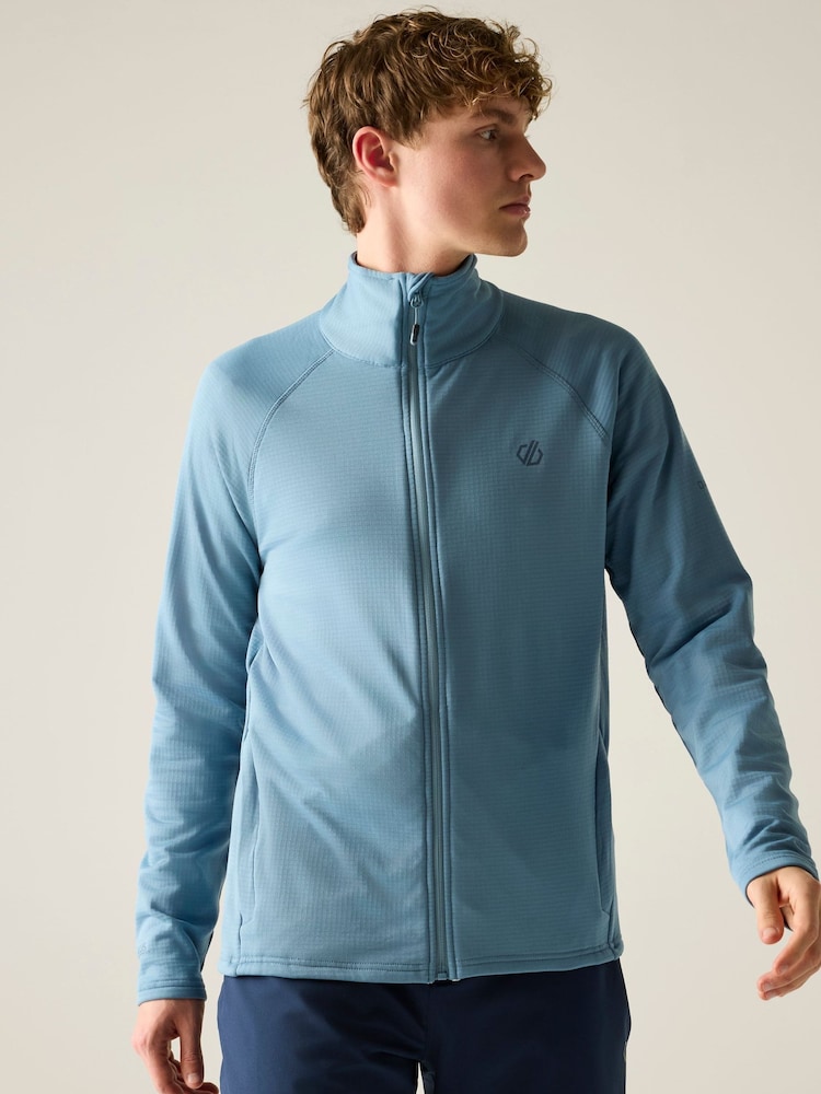 Dare 2b Blue Fuse Up Full Zip Stretch Midlayer Fleece - Image 1 of 8 Dare 2b Blue Fuse Up Full Zip Stretch Midlayer Fleece - Image 1 of 8