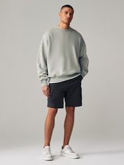 Navy/Grey 100% Cotton Cargo Shorts 2 Pack - Image 2 of 10
