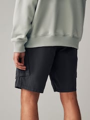 Navy/Grey 100% Cotton Cargo Shorts 2 Pack - Image 4 of 10