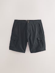 Navy/Grey 100% Cotton Cargo Shorts 2 Pack - Image 6 of 10