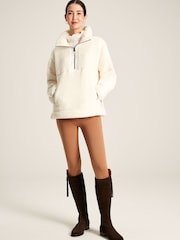 Joules Tilly Cream Half Zip Borg Fleece - Image 3 of 8