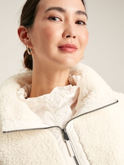 Joules Tilly Cream Half Zip Borg Fleece - Image 4 of 8