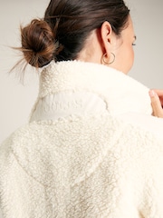 Joules Tilly Cream Half Zip Borg Fleece - Image 5 of 8