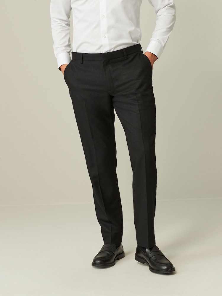 Schwarz - Donegal Anzughose aus Wolle in Tailored Fit - Bild 1 von 10 Schwarz - Donegal Anzughose aus Wolle in Tailored Fit - Bild 1 von 10