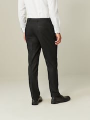 Black Tailored Wool Donegal Tuxedo Suit Trousers - Image 3 of 10