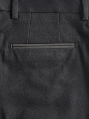 Black Tailored Wool Donegal Tuxedo Suit Trousers - Image 8 of 10