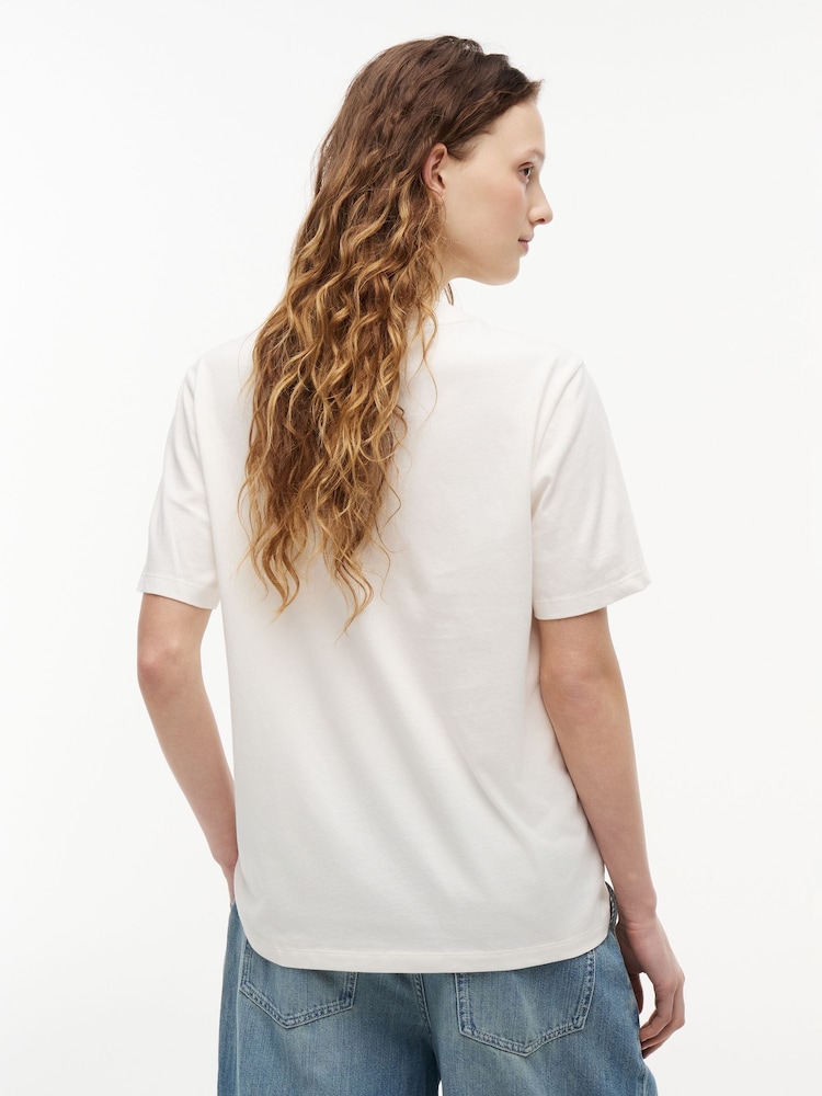Tommy Jeans White Logo Graphic Relaxed T-Shirt - Image 2 of 5