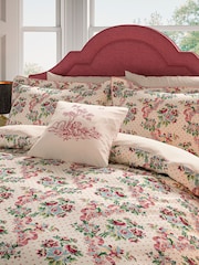 V&A Red Enchanted Garden Toile Cotton Cushion - Image 2 of 5