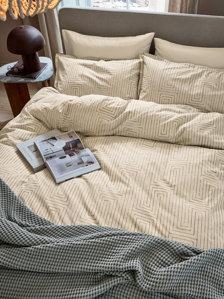 ABIGAIL AHERN x MURMUR Warm Ochre Pia Duvet Cover & Pillowcase Set - Image 1 of 6 ABIGAIL AHERN x MURMUR Warm Ochre Pia Duvet Cover & Pillowcase Set - Image 1 of 6