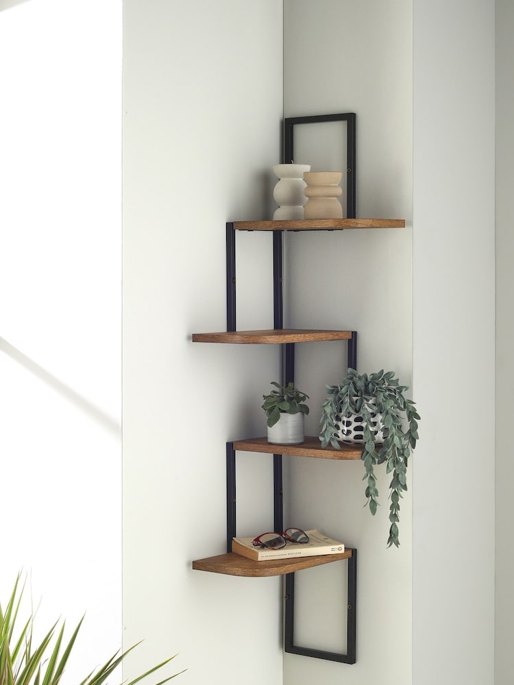 Wood Corner Wall Shelves - Image 1 of 3