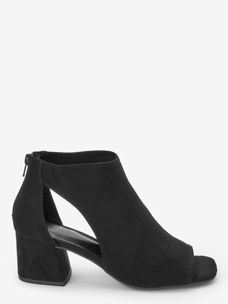 Black Forever Comfort® Low Cut-Out Shoe Boots - Image 1 of 4