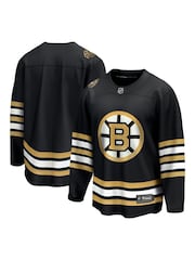 Fanatics NHL Boston Bruins Replica Breakaway Home Anniversary Black Jersey - Image 1 of 3