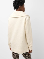 Sweaty Betty Nude Tranquil Rib Half Zip Longline Sweatshirt - Image 2 of 6