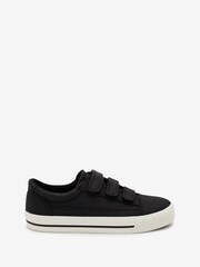 Black Standard Fit (F) Strap Touch Fastening Shoes - Image 1 of 4