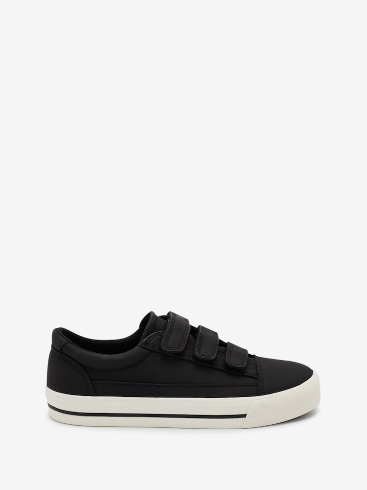 Black Standard Fit (F) Strap Touch Fastening Shoes - Image 1 of 4