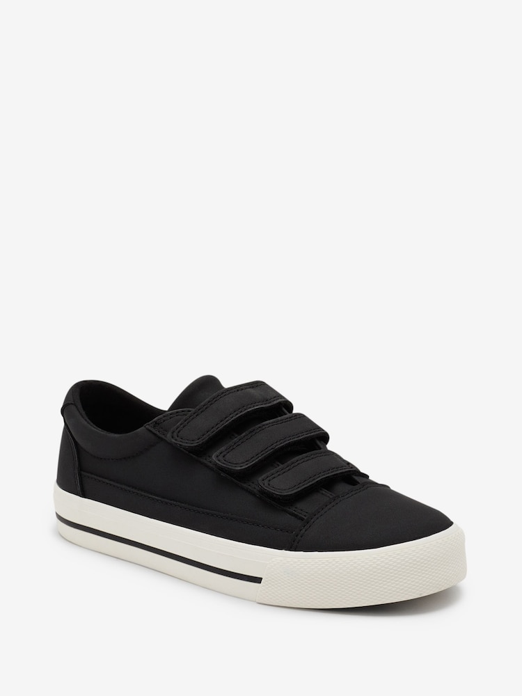 Black Standard Fit (F) Strap Touch Fastening Shoes - Image 2 of 4