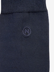 Navy Blue Logo 5 Pack Embroidered Lasting Fresh Socks - Image 4 of 4