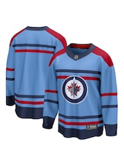 Fanatics Blue NHL Winnipeg Jets Replica Alternate 100 year Breakaway Jersey - Image 1 of 3