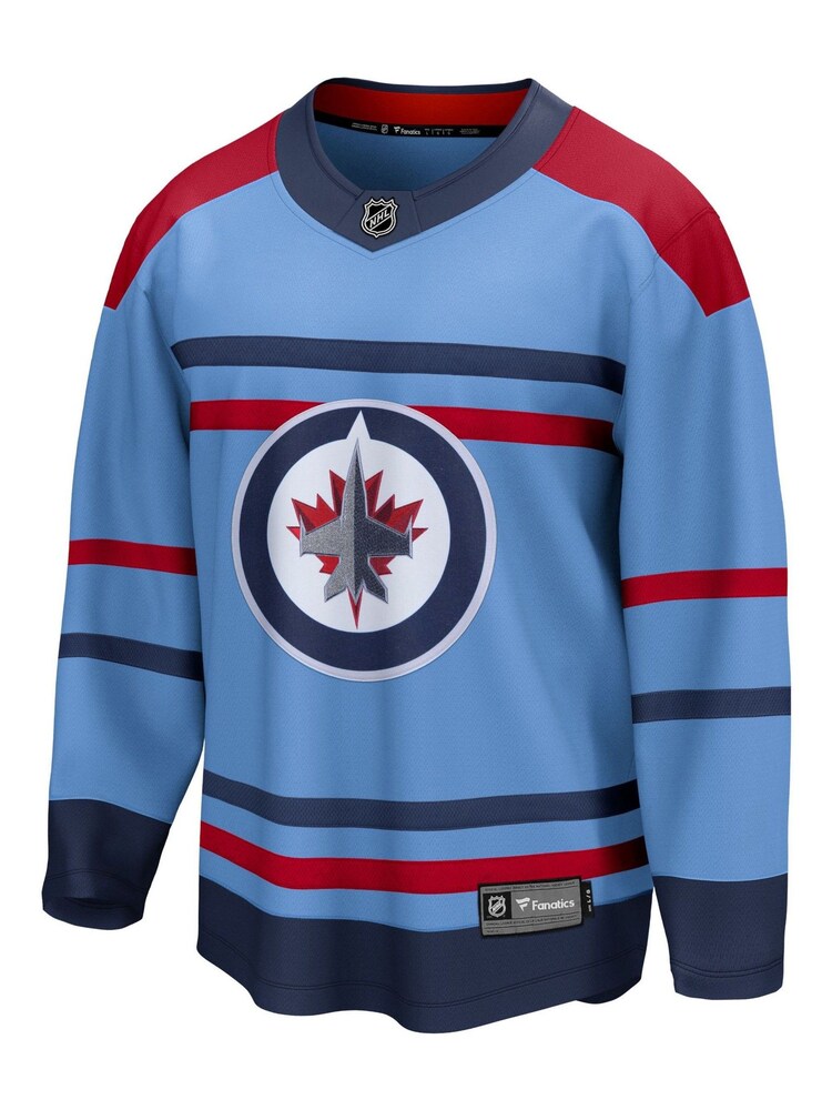 Fanatics Blue NHL Winnipeg Jets Replica Alternate 100 year Breakaway Jersey - Image 2 of 3