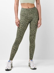 Sweaty Betty Green Texture Print Full Length Power Workout Leggings - Image 1 of 6