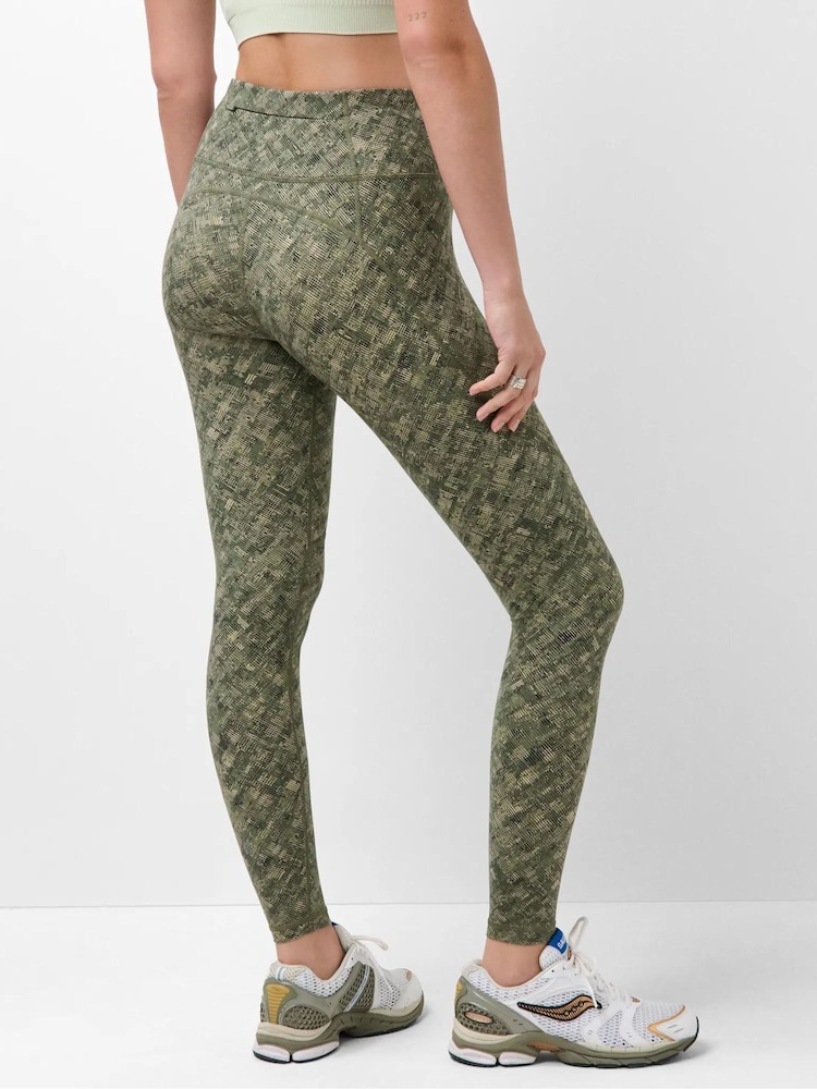 Sweaty Betty Green Texture Print Full Length Power Workout Leggings - Image 2 of 6